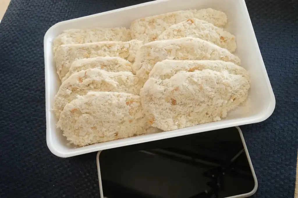 アジフライはパックされています