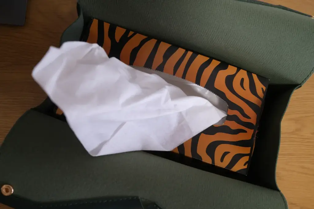 割安な分、ちょっとペーパーが少ないティッシュを使用しています